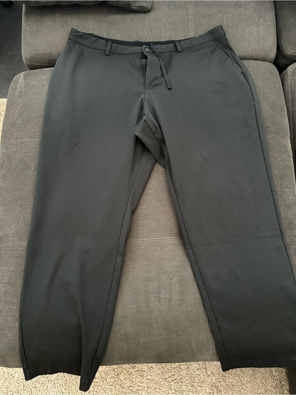 Uniqlo Men's Black Stretch Drawstring Pants